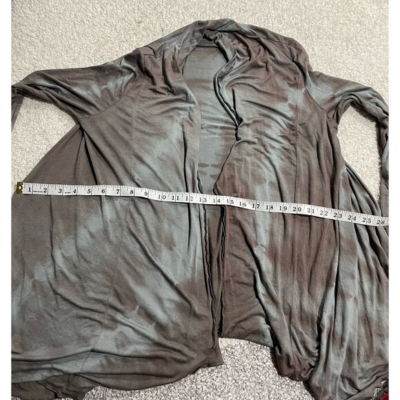 Tribal Women's Size XS Long Sleeve Tie Dye Open Front Long Cardigan Brown - Picture 4 of 9